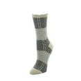 thumbnail image 3 of MeMoi Two Tone Diamond Stripe Fuzzy Boot Socks - Womens - Female, One Size, Dark Gray Heather, 3 of 4