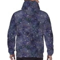 thumbnail image 7 of Pofeuu Watercolor Indigo Print Mens Casual Hooded Collar Drawstring Hoodies Pullover Sweatshirts Casual Long Sleeve Shirts-3X-Large, 7 of 7