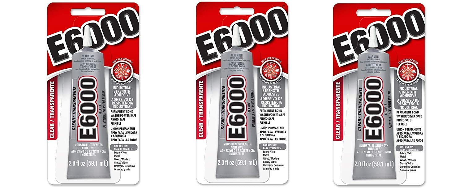 E6000 237032 Craft Adhesive, 2 fl oz Clear, 3 Pack