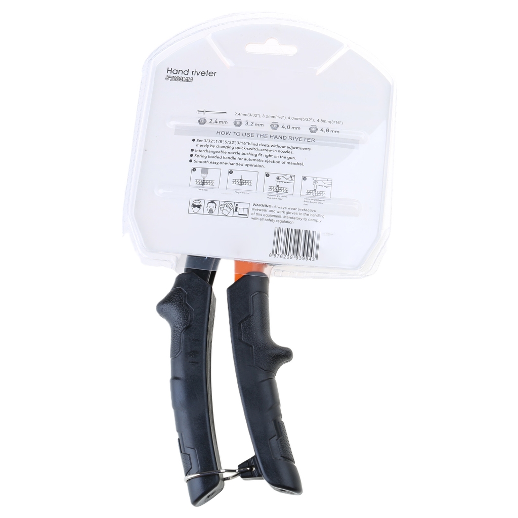 Zeiwohndc Mini Rivet Gun Heavy Duty Hand Riveter with 4 Interchangeable Heads Durable