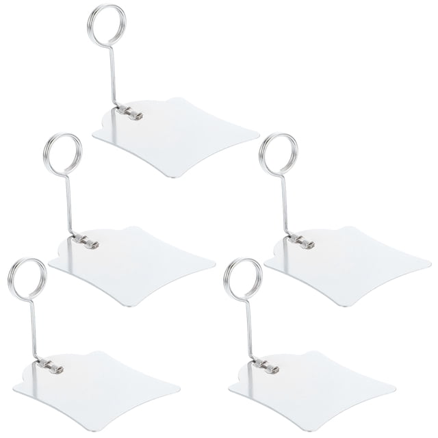 Weiweiguan 5pcs Price Tag Holder Metal Bakery Label Holder Supermarket Price Tag Clips