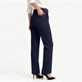 thumbnail image 3 of cocolona Womens High Waist Business Casual Dress Pants Elastic Waist Straight Wide Leg Commute Work Pants with Pockets, 3 of 5