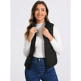 thumbnail image 4 of DARING DIVA Women's Stand Collar Lightweight Zip Up Vest XL Black, 4 of 6