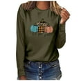 thumbnail image 1 of Staron Chandails à Manches Longues pour Femmes C'est l'Automne Yall Hauts de Mode d'Automne Citrouille Graphique Chic Col Rond Blouse Basique Mignonne T-Shirts d'Hiver Chandail Cadeaux Douillets pour Femmes, 1 of 3