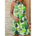 thumbnail image 1 of Nouvelle Robe Sans Manches pour Femmes Sexy Col Halter Jupe Fleurie Imprimée Robe Courte Grande Taille Robe Maxi, 1 of 8