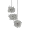 thumbnail image 2 of Painted Silver Clear Birds Nest 3-Light Multi-Drop Pendant, 2 of 3