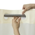 Stall Shower Curtain with Snapin Liner, No Hooks, Sheer Window, with 54"Wx80"H