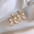 thumbnail image 1 of Pendientes de perlas de estilo coreano con aguja de plata s925 para mujer, aretes sencillos y elegantes que combinan con todo, joyería para las orejas con el mismo estilo, 1 of 6