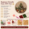 thumbnail image 3 of Christmas Tree Pearl Diamond Art Kit for Adults, DIY Pearl Painting Suncatcher with 3D Mixed-Size Beads, 8in Holiday Decor, 3 of 4