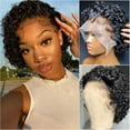 thumbnail image 6 of Komiseup Short Curly Human Hair Wigs Pixie Cut Bob Glueless Wigs Front for Black Women with Baby Hair, Pre Plucked, 6 of 8