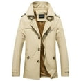 thumbnail image 1 of DPTALR Hommes Casual Solide Rabat Coupe-Vent à une Poitrine Multi-Bouton Manteau, 1 of 9