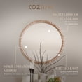 thumbnail image 2 of COZAYH Distressed Wood Frame Round Accent Mirror Farmhouse Wall Decor, 30 Inch, 2 of 8