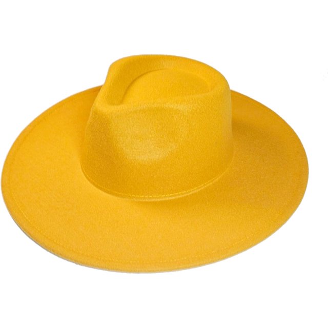 VERVE 8 Wide Brim Vegan Felt Rancher Hat - Women, Men, and Kids Fedora Style with Adjustable Inner Drawstring