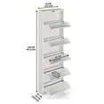 thumbnail image 5 of Antibacterial 5 Tier metal shoe cabinet side holes 5-Tier - White, 5 of 5