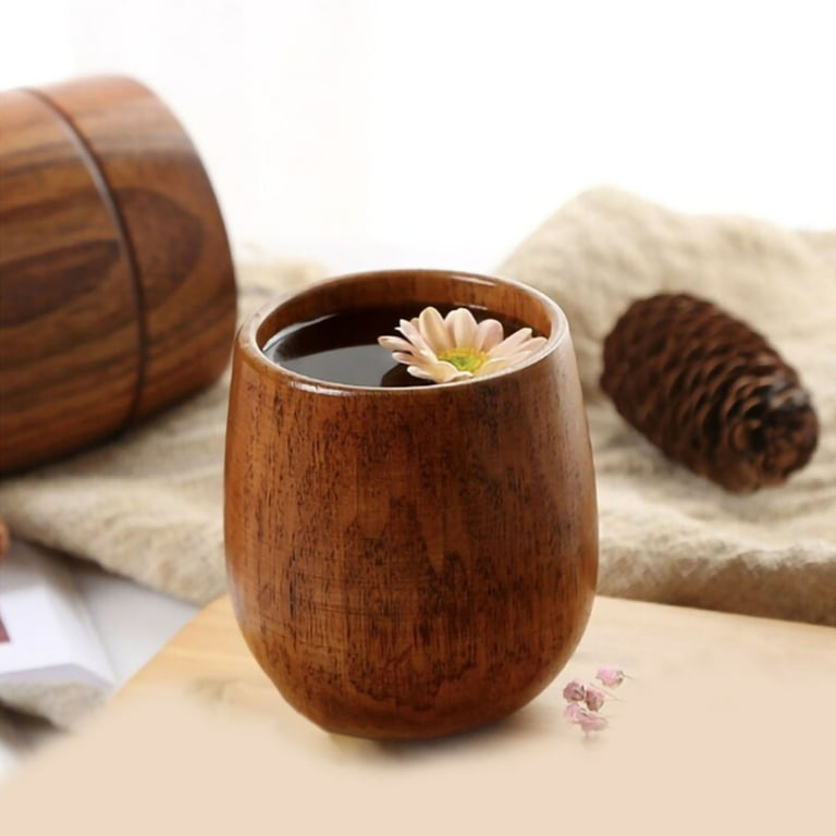 Wood Cup Wooden Tea Cup Coffee Mugs Wine Mug Camping Cup Travel