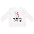 thumbnail image 3 of Inktastic My Nonni Loves Me Girl Unicorn Girls Long Sleeve Toddler T-Shirt, 3 of 5