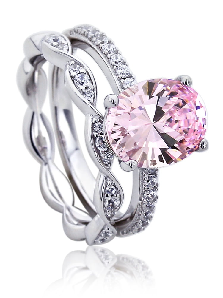 Dainty Jewelry Men's Platinum Plated Sterling Silver 2.5ct Super