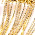 thumbnail image 1 of Cadena de 10 m con cierre de diamantes de imitación, cadena con garras de colores para manualidades, costura y fabricación de joyas, 1 of 5