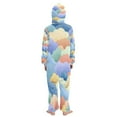 thumbnail image 3 of Vzayyk 4T-14Y Size Aviliable Cozy One-Piece Footless Sleeper Pajama Rainbow Clouds Vector, 3 of 8