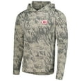 thumbnail image 2 of Men's-Levelwear  Tan Cincinnati Reds Insignia Lightweight Long Sleeve Hooded T-Shirt, 2 of 3