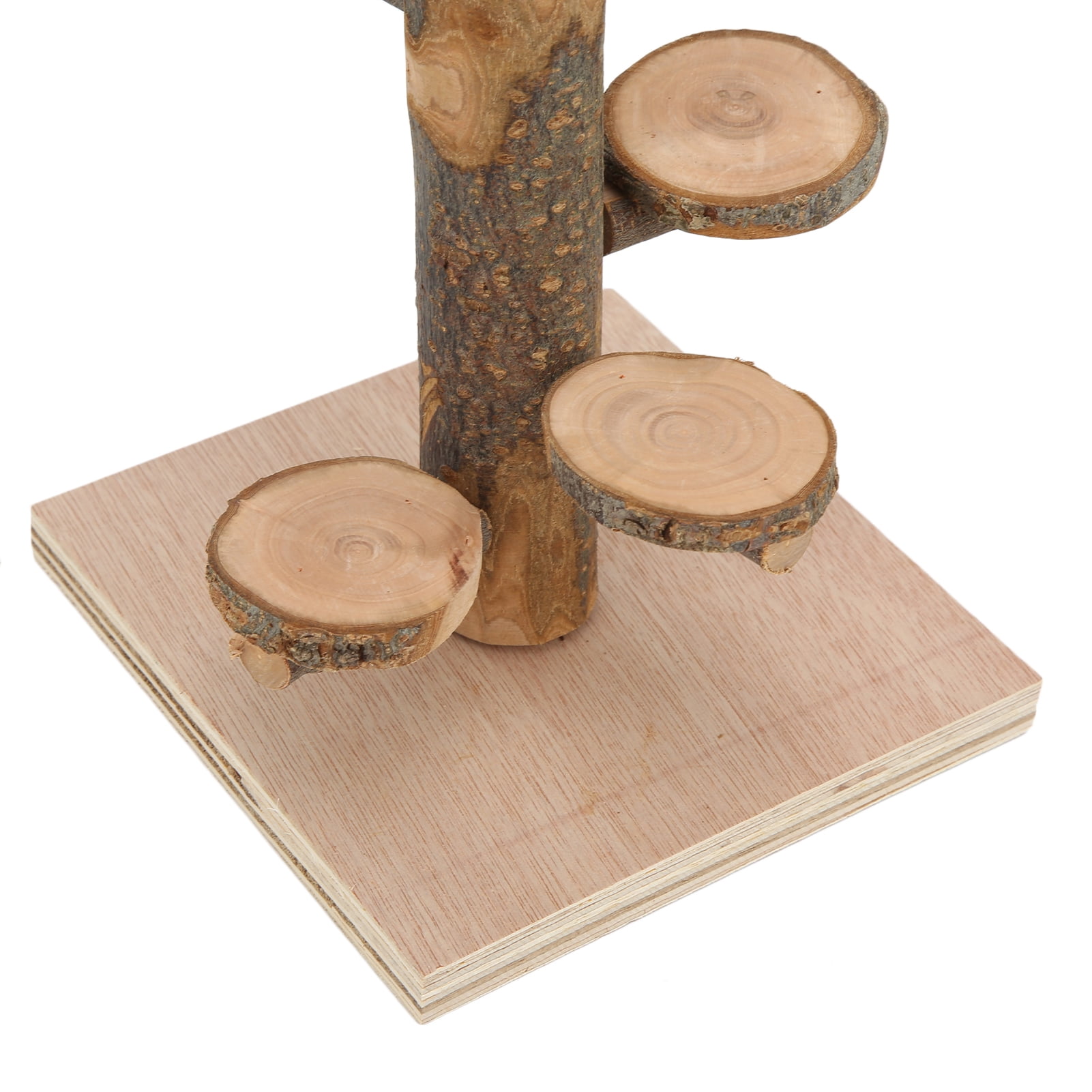 NFTIGB Hamster Climbing Wooden Stand Platform Rotating Activity Playground Toys for Mouse, Gerbil, Small Animals. 7.87 inches / 20 cm Length, Chewable Wood Material for Stress Relief
