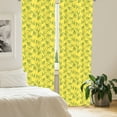 thumbnail image 2 of Ambesonne Nature Curtains, Cinchone Illustration Print, Pair of 28"x63", Peacock Green Mustard, 2 of 5