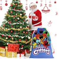 thumbnail image 2 of Critters Sonrientes Bolsa de regalo con cierre de cinta navideño para decoración de Navidad, 20 cm × 31 cm., 2 of 6