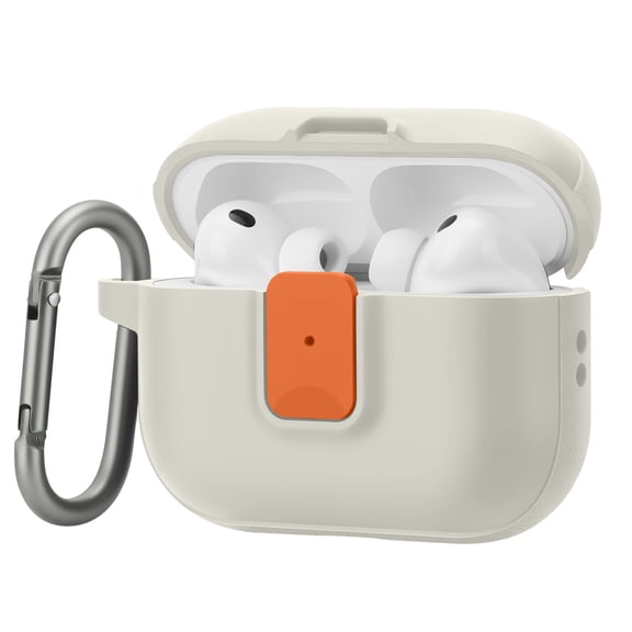 Bisikor Lockable Tpu Case for Airpods Pro 3, Shockproof Soft Cover with Buckle & Carabiner, Wireless & Wired Charging