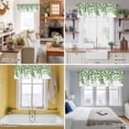 thumbnail image 5 of Summer Botanical Valance Curtain Watercolor Gradient Green Leaves Farmhouse Window Valances Rod Pocket Short Curtains Window Treatments for Kitchen Bedroom Bathroom Laundry 54" x 18", 5 of 9