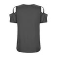 thumbnail image 6 of Summer Tops for Women Spandex T Shirts for Women Plain Loose T Shirts Lightweight Shirt Shirt Polyester Spandex Womens Tops Short Sleeve Loose Fit Short Sleeve Stretch GY1 2XL, 6 of 9