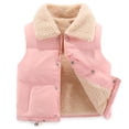 thumbnail image 1 of Chaleco acolchado cálido con capucha para niña y niño, chaleco aislante con forro de franela suave, multicolor, 1 of 6