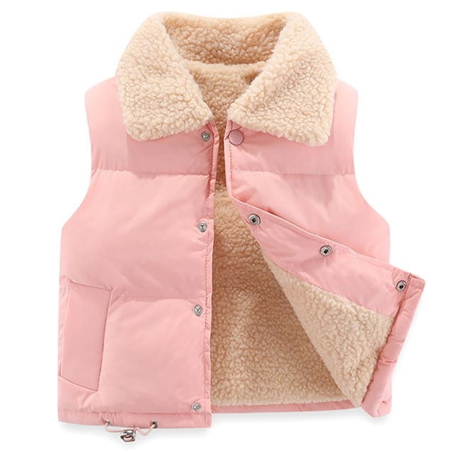 Chaleco acolchado cálido con capucha para niña y niño, chaleco aislante con forro de franela suave, multicolor