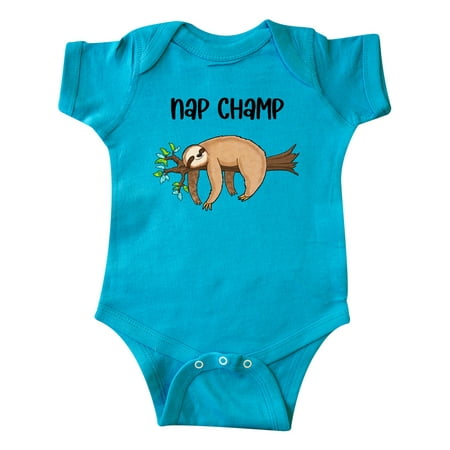 

Inktastic Nap Champ Cute Sleeping Sloth Gift Baby Boy or Baby Girl Bodysuit