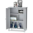 thumbnail image 4 of Topbuy Bathroom Storage Cabinet Floor Storage Freestanding Organizer Cabinet Gray, 4 of 6