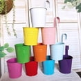 thumbnail image 3 of Hanging Metal Planter Flowerpot with Detachable Hook Drain Hole Railing Plant Pot for Balcony Garden Fence, 3 of 8