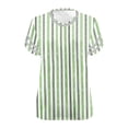 thumbnail image 6 of DeHolifer Plus Size Tops for Women V-Neck Raglan T-Shirt Short Sleeve Summer Shirts Casual Loose Tunic Blouse Green 4XL, 6 of 6