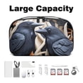 thumbnail image 3 of Crow Digital Pouch Oxford Cloth Waterproof Storage Bag Collapsible Cable Organizer Wire Cord Holder 5.9x9.44x3.14 in, 3 of 6