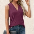 thumbnail image 5 of XFLWAM Womens V Neck Tank Tops Dressy Summer Sleeveless Shirts Casual Loose Tunic Tops Blouses T Shirts, 5 of 9
