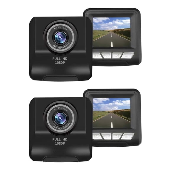 Augper Clearance 2Pcs Dash Cam Front and Rear with WiFi, 1080P FHD Dash Camera for Cars, Dual Dashcam with 3 Inch Display, Super Night Vision, Loop Recording, Parking Monitor, Support 64GB
