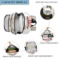 thumbnail image 3 of FORMRS Unisex School Backpack 17" Student Travel Bag with Laptop Compartment, Holiday Train, 3 of 7