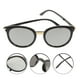 thumbnail image 2 of EeaseMX 1 par de gafas de sol polarizadas con protección UV y lentes de sol redondas y espejadas., 2 of 7
