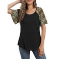 thumbnail image 5 of VERABENDI Women's Tops Plus Size Summer Raglan Bell Short Sleeve Crew Neck Lady Casual Blouses, S-3XL, 5 of 8