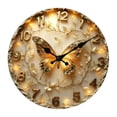 thumbnail image 3 of Reloj de pared de mariposa, silencioso, analógico, moderno, de madera, artístico 20 centímetros, 3 of 9