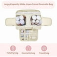 thumbnail image 2 of Toiletry Bag, Lightweight Large Capacity Wide-Open Travel Cosmetic Bag, 4-in-1 Multifunctional Waterproof Makeup Bags for Women, with Handle for Accessories, Toiletries (1 PC Off-white), 2 of 7