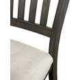 thumbnail image 4 of Trestle Slat Back Upholstered Dining Side Chair  Set of 2 Distressed Gray Wood, 4 of 4