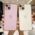 thumbnail image 3 of Compatible with iPhone 13 Case, Cut Cartoon Soft Silicone Love Heart Pattern Slim Protective Shockproof Girls Women Case Cover for iPhone 13 -Purple, 3 of 11