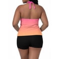 thumbnail image 6 of Mifsaly 2 Piece Swimsuit for Women Plus Size Tankini Swimsuits Gradient Swimwear Sets Halter Swim Tops & Shorts Summer Surfing Beach Vacation Bathing Suits XXL, 6 of 7