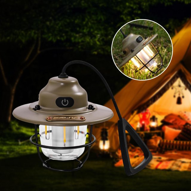Linterna LED portátil para acampar, resistente , recargable por USB, 7 modos de lámpara, lámpara colgante, para tienda de para pesc Café Baoblaze Luces de la linterna