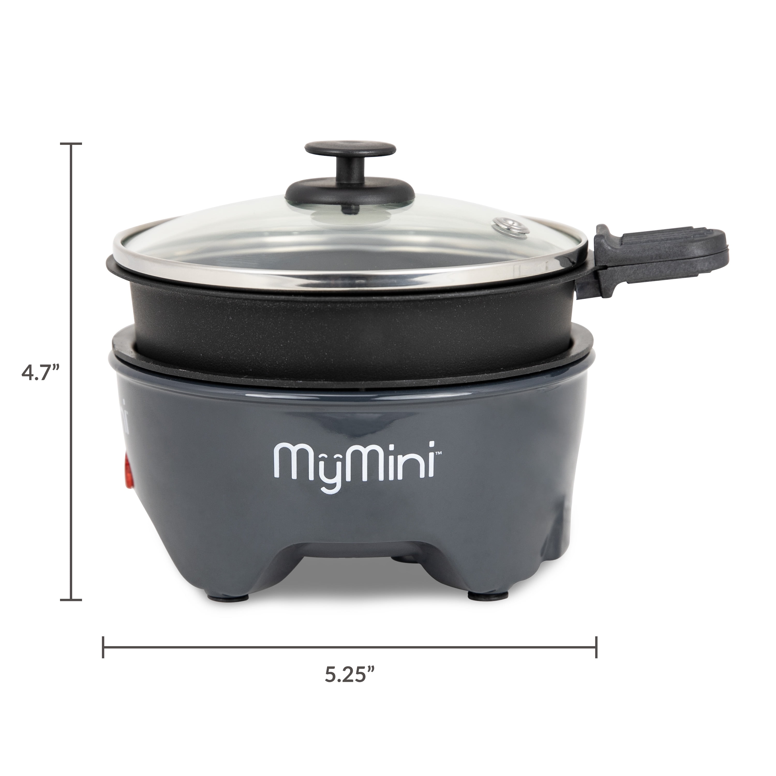 MyMini Noodle + Rice Cooker & 5 Non-Stick Skillet (Blackberry) 260 Watts  [G3]