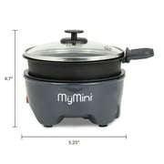 MyMini 5-inch Noodle Cooker, Ramen Cooker, Electric Hot Pot, Blackberry